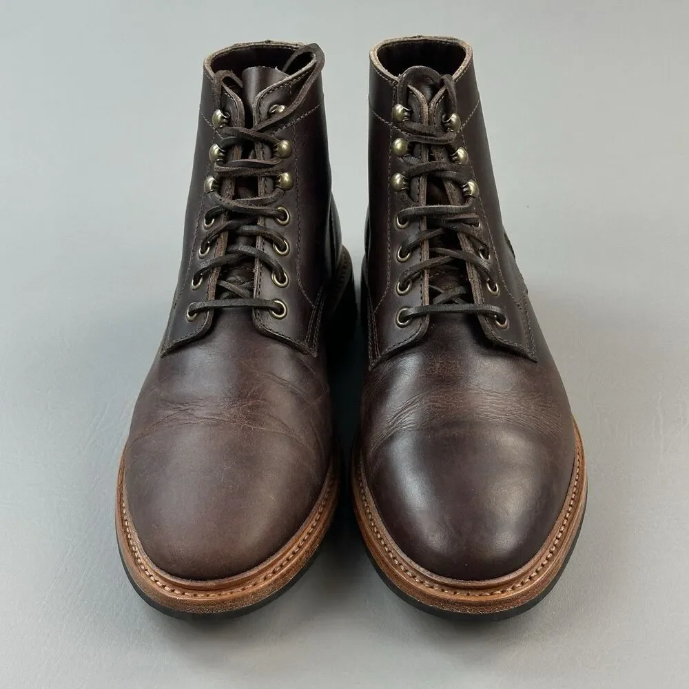 Parkhurst Allen Service Boots Mens Size 10 D Vegan Brown Leather Lace Up USA